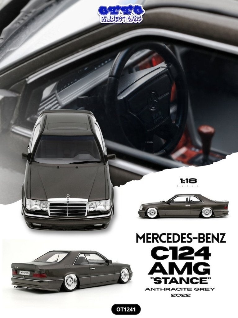Mercedes-Benz C124 AMG « Stance » gris anthracite 1:18, Hobby & Loisirs créatifs, Enlèvement ou Envoi, Neuf, Voiture, OttOMobile