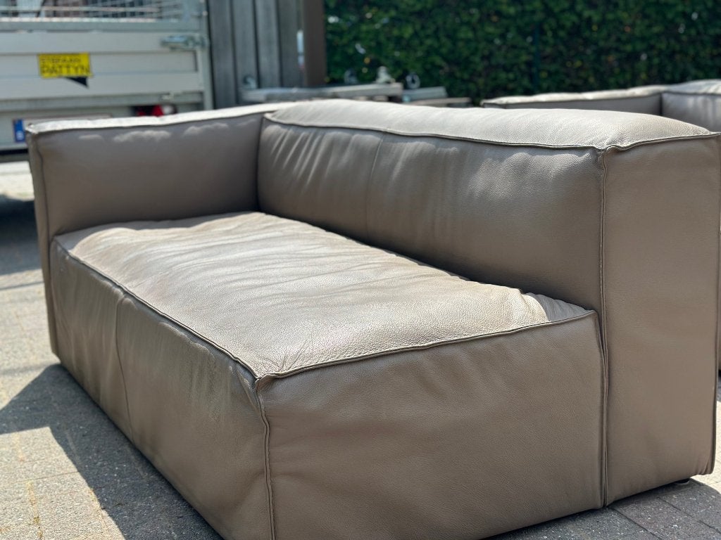 lederen lounge sofa x2, Ophalen, 150 tot 200 cm, Tweepersoons, Zo goed als nieuw