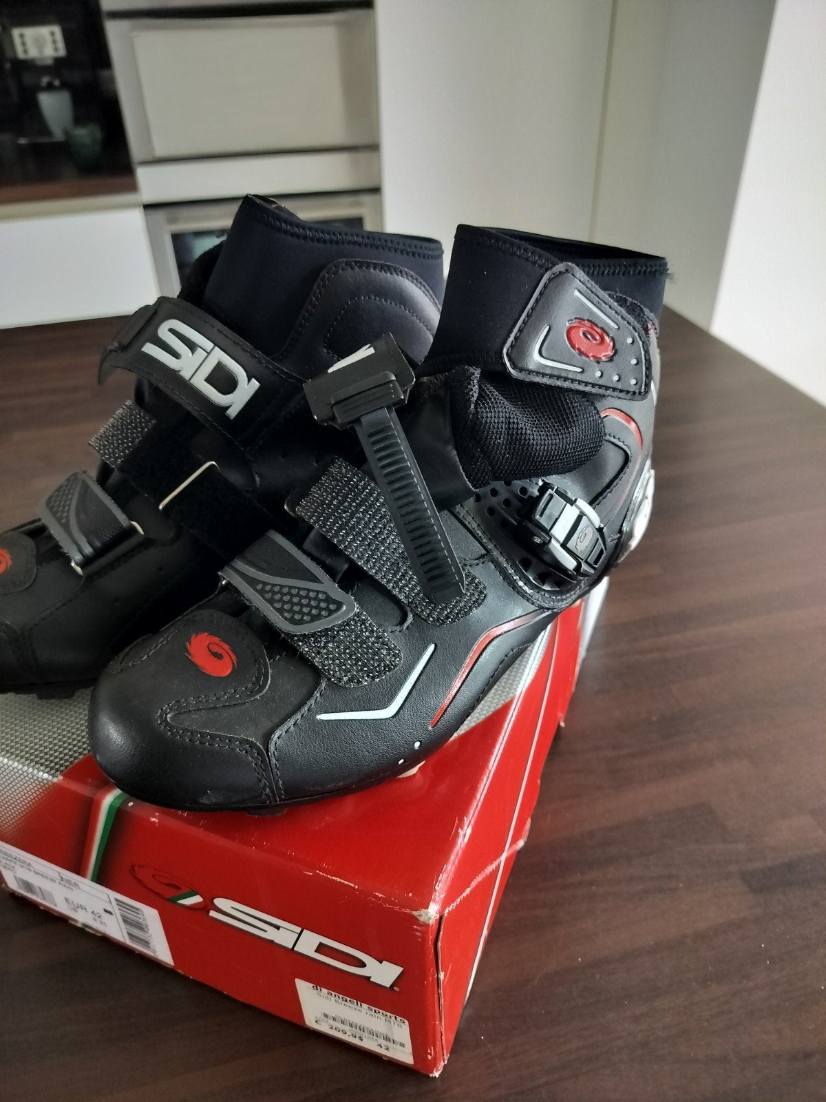 Sidi winterkoersschoenen, Ophalen