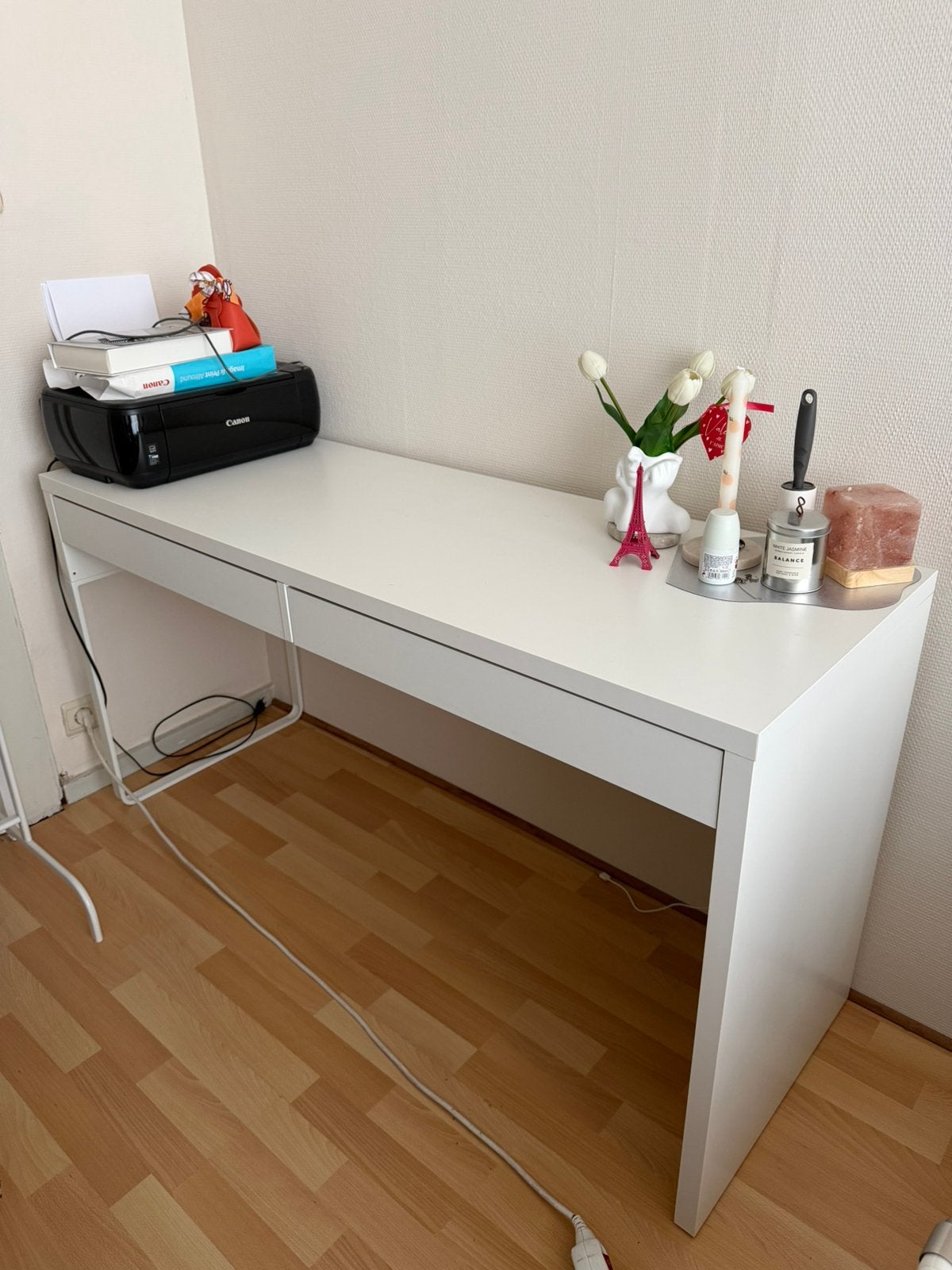 Ikea bureau wit, Huis en Inrichting, Bureaus, Ophalen, Zo goed als nieuw, IKEA, Wit
