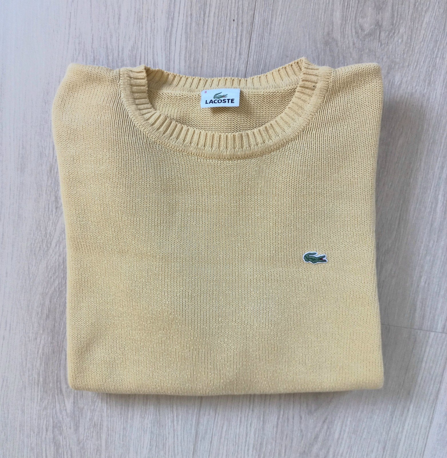 Pull Lacoste élégant des années 80 jaune doux taille 3XL, Lacoste, Autres tailles, Porté, Jaune