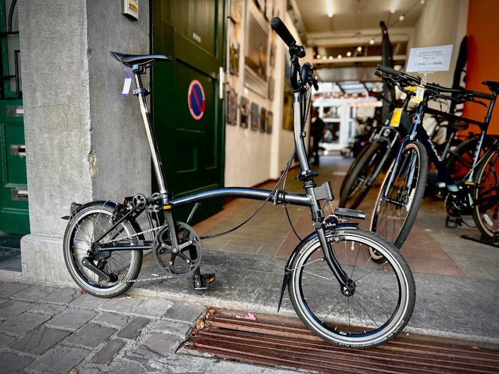 Brompton P-Line - Medium - 4speed - 10kg, Vitesses, Frein sur jante, Enlèvement, Utilisé