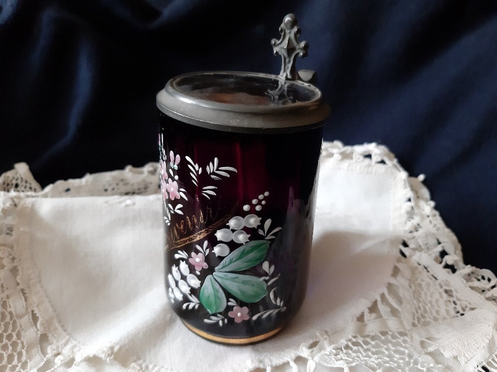 Ancienne petite chope en verre, Enlèvement ou Envoi