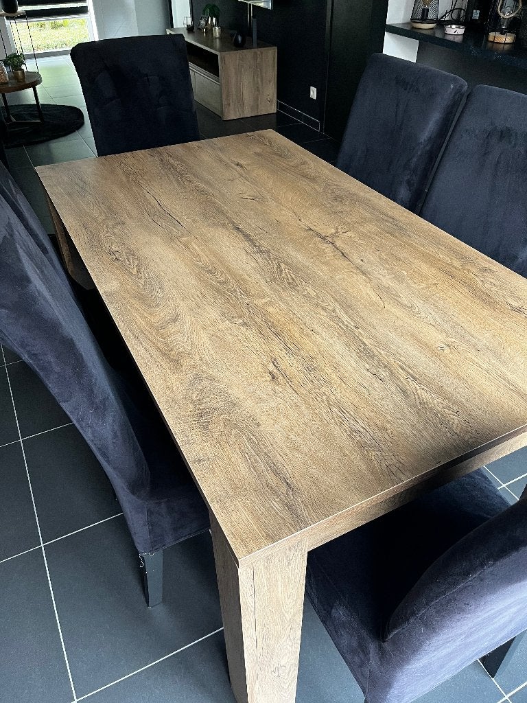 Eetkamertafel + 6 stoelen, Ophalen, Zo goed als nieuw