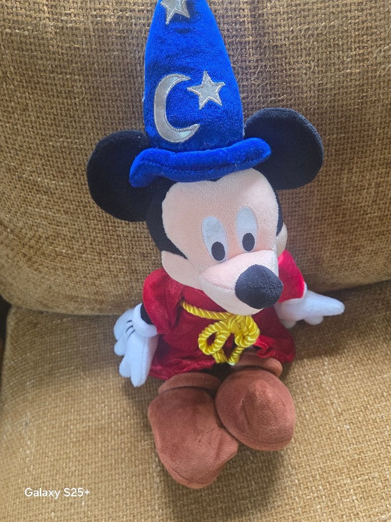 Peluche Neuve " Mickey Magicien" 50cm-Disney, Enlèvement, Mickey Mouse, Comme neuf, Peluche