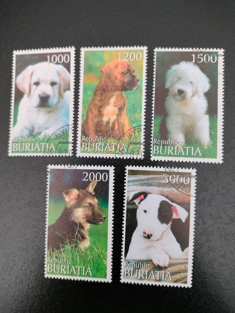 Buriatia 1997 - honden, puppies, Verzenden, Gestempeld