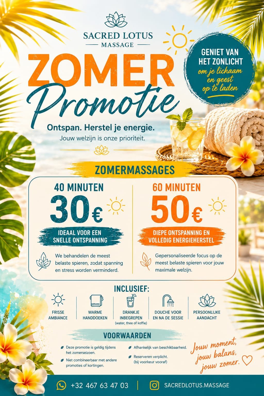 Zomeractie – Ontspanningsmassage voor mannen, Ontspanningsmassage