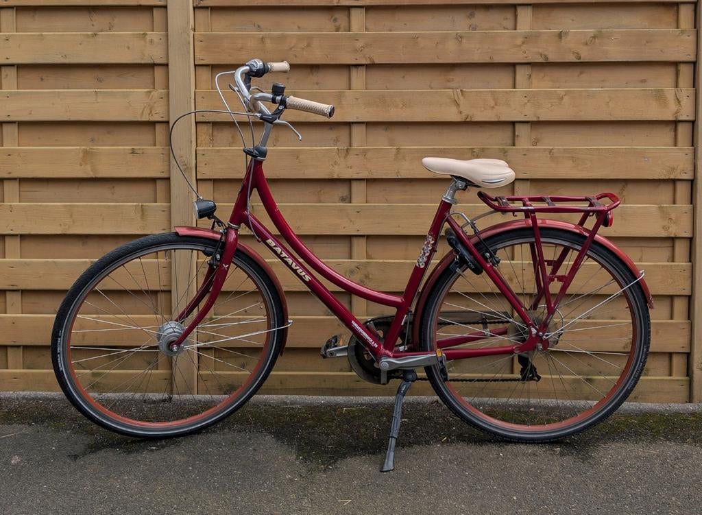 Rode Batavus vrouwenfiets, Fietsen en Brommers, Ophalen