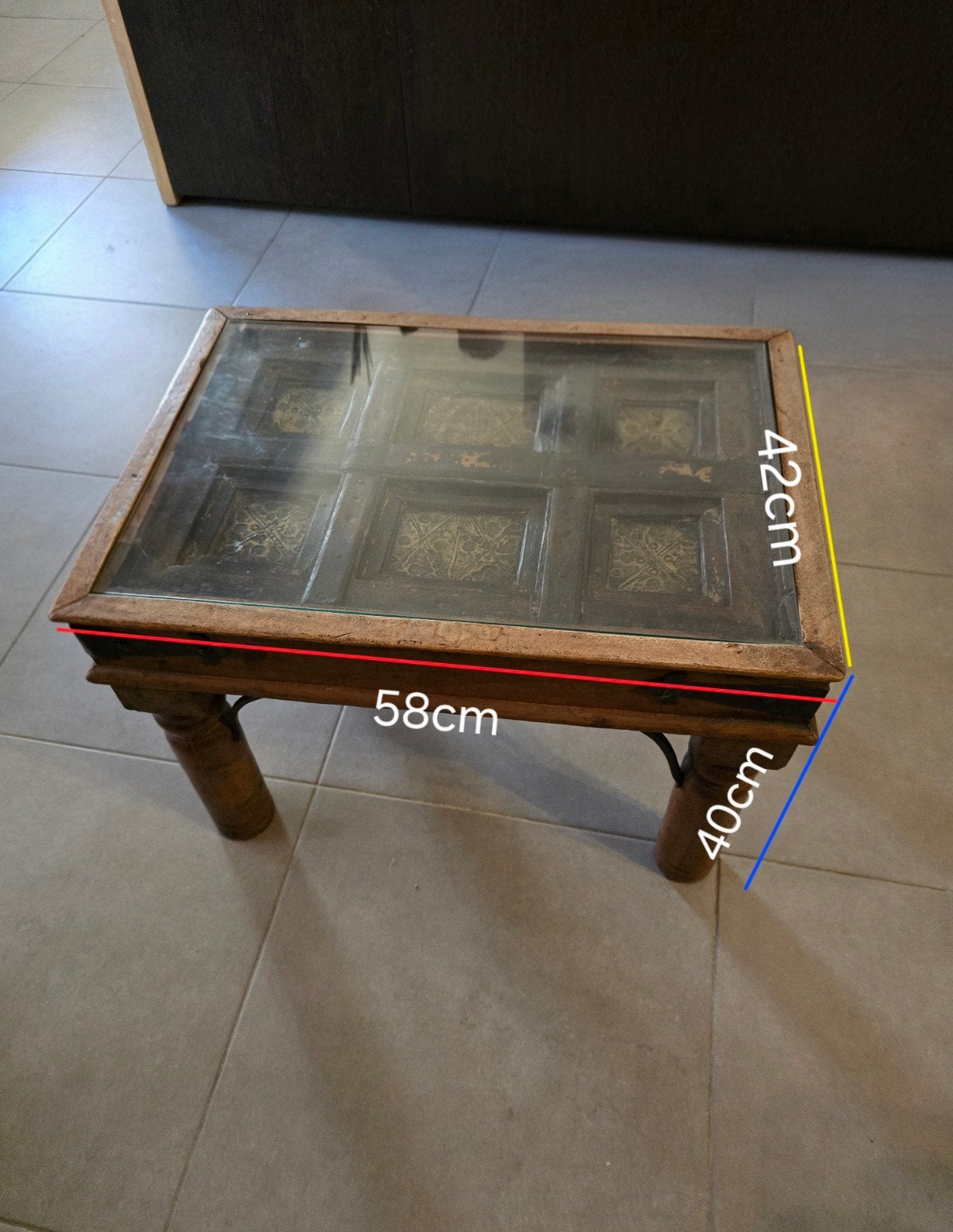 Indiaas vintage houten tafeltje, Ophalen