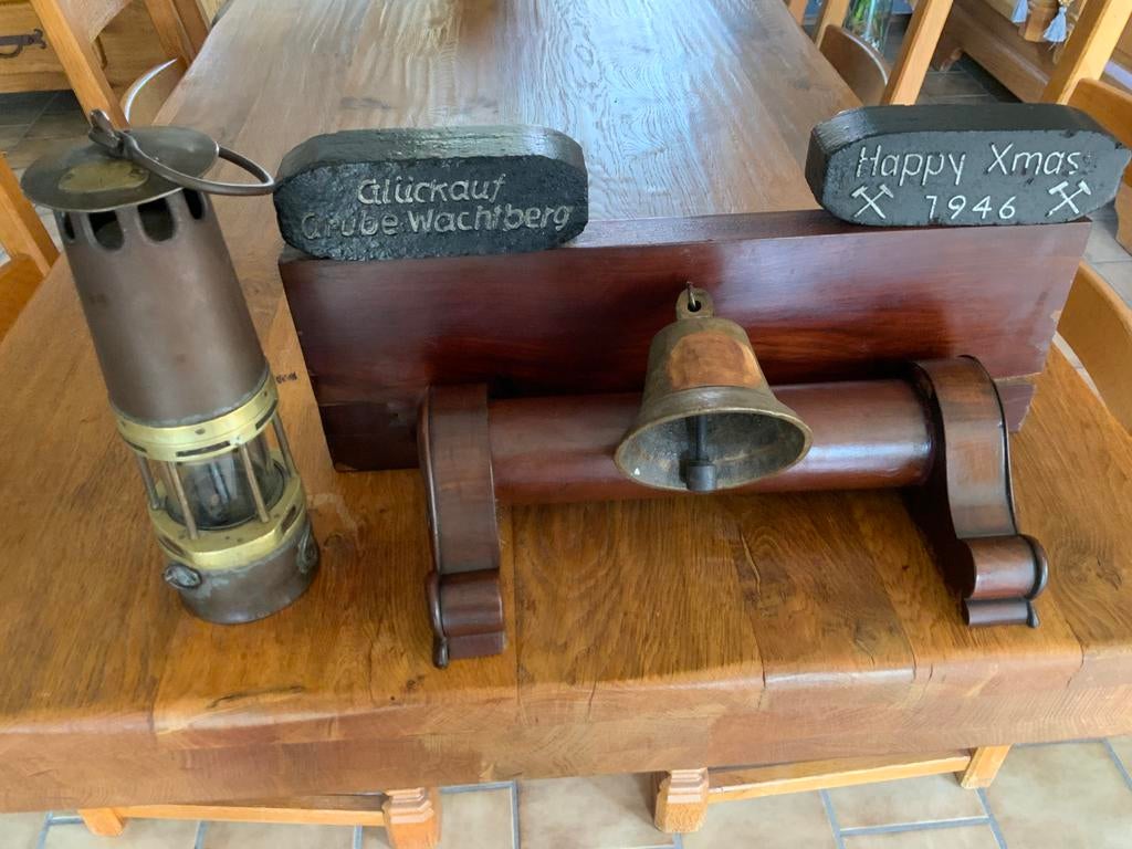 VERITABLE LAMPE DE MINEUR allemande AVEC CLOCHE MEUBLE ETC …, Enlèvement