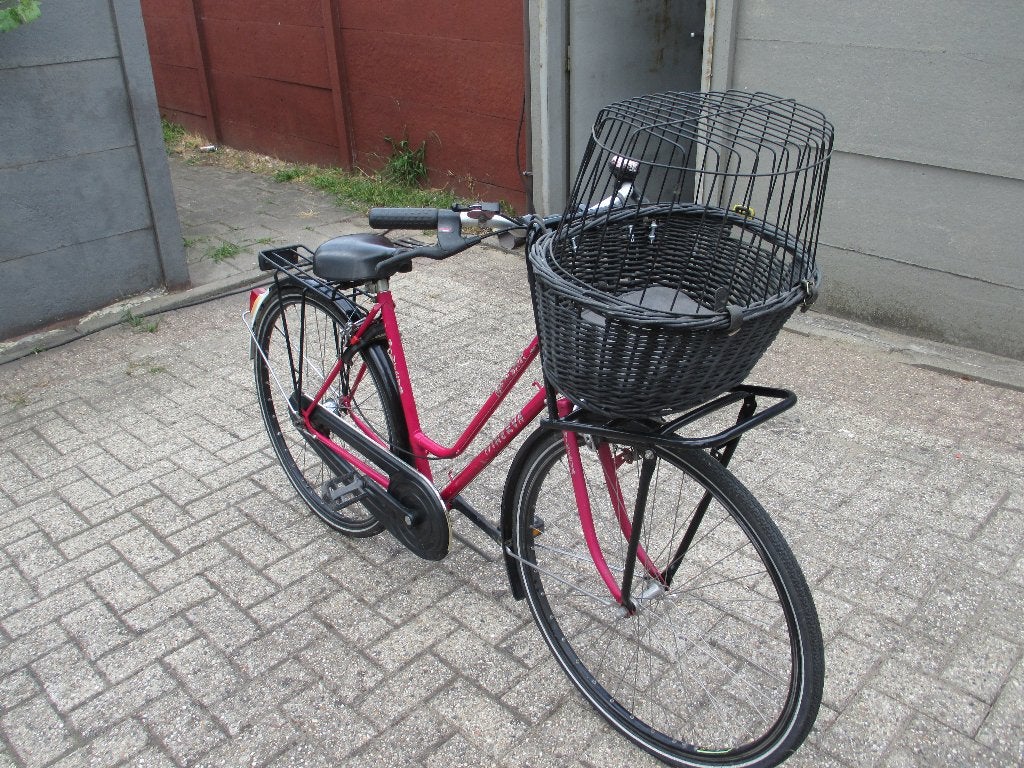 transportfiets minerva voor dames,frame 52met dierenmandje, Gebruikt, Versnellingen, 50 tot 53 cm, Ophalen