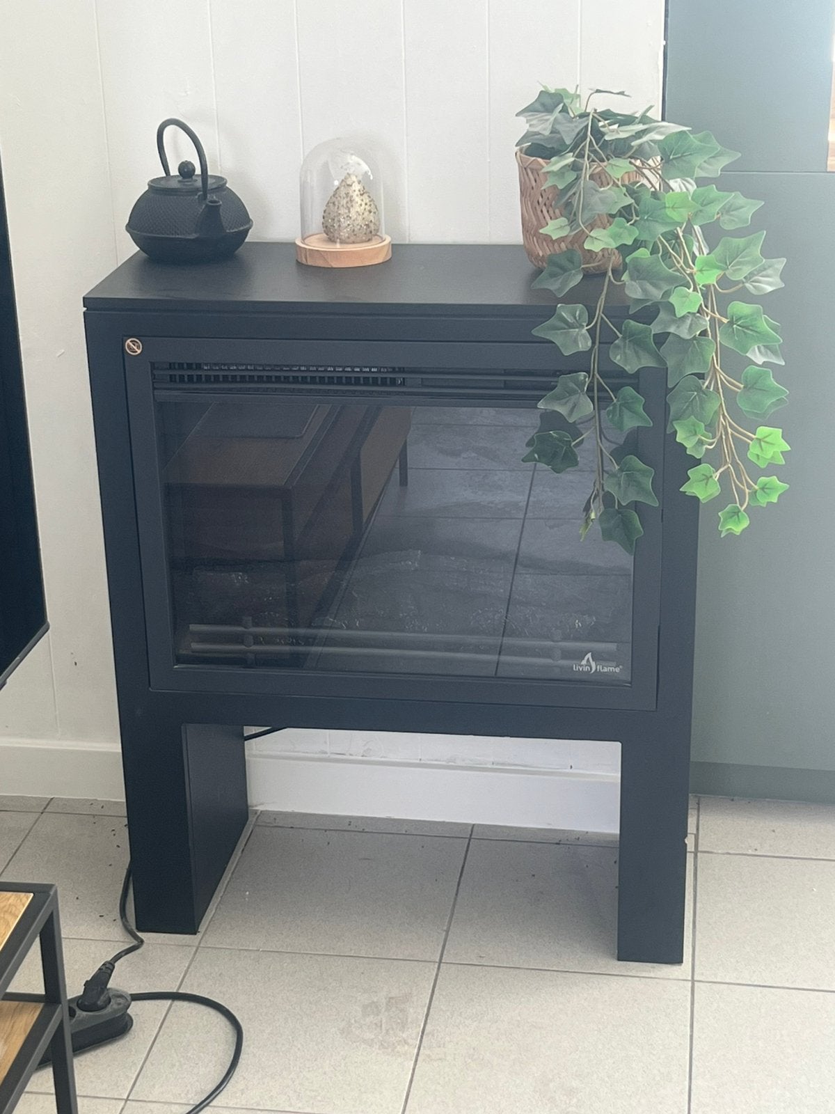 Livin’ Flame Elektrische Sfeerhaard – Zo goed als nieuw, Huis en Inrichting, Haarden, Ophalen, Zo goed als nieuw