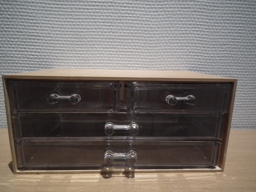 Opbergdoos, 4 laden (24 x 14 x 11 cm), Verzenden, Gebruikt