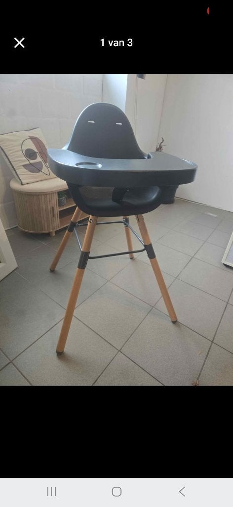 Childhome eetstoel, Kinderen en Baby's, Ophalen, Gebruikt, Overige typen, Aanschuifbaar