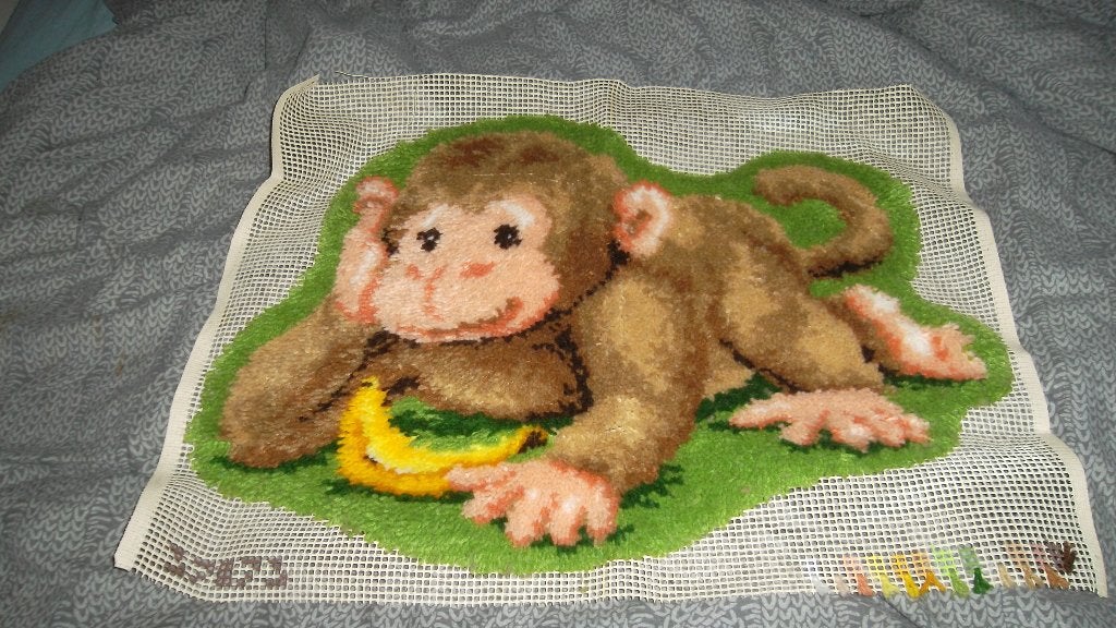 smyrna mat met aap, Hobby & Loisirs créatifs, Enlèvement, Neuf