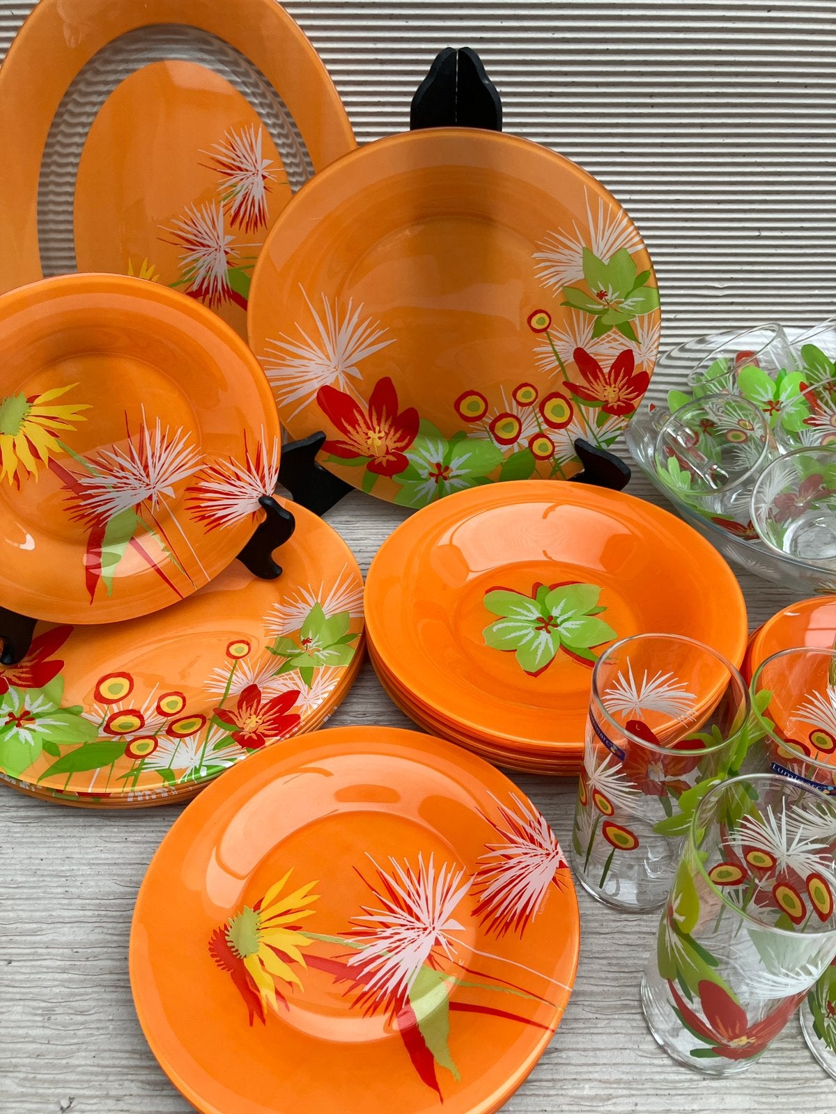 Vaisselle Luminarc vintage pour 6 personnes, Neuf, Service complet, Enlèvement ou Envoi, Vintage