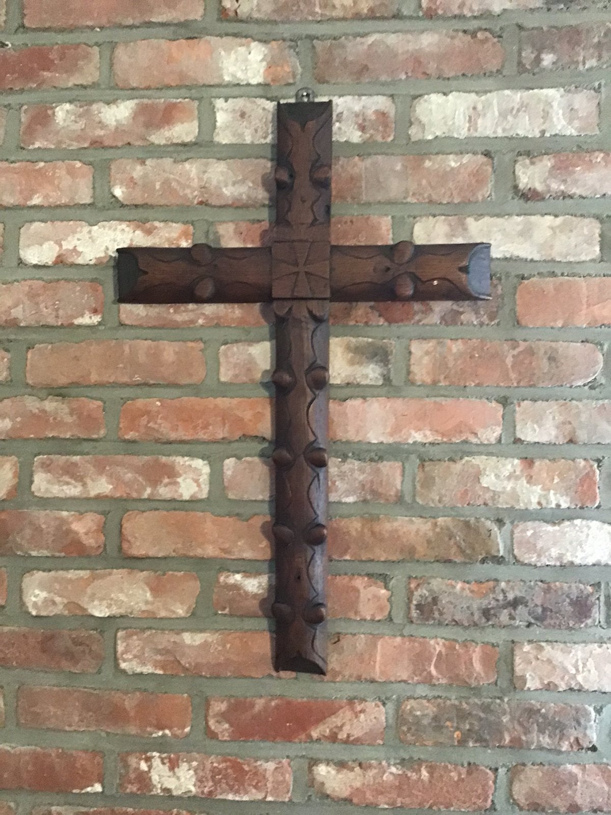 Grand crucifix en chêne massif, Enlèvement ou Envoi, Comme neuf