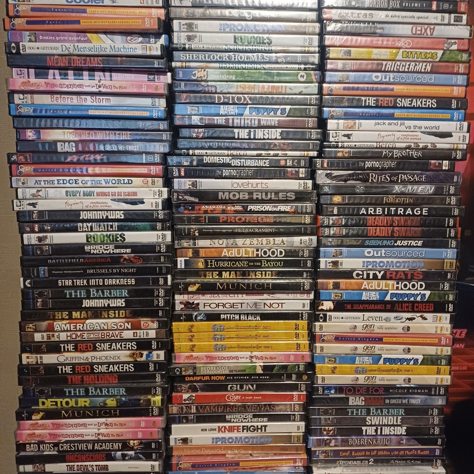 +- 450 dvd's, Gebruikt, Breedbeeld, Alle leeftijden, Nederlands