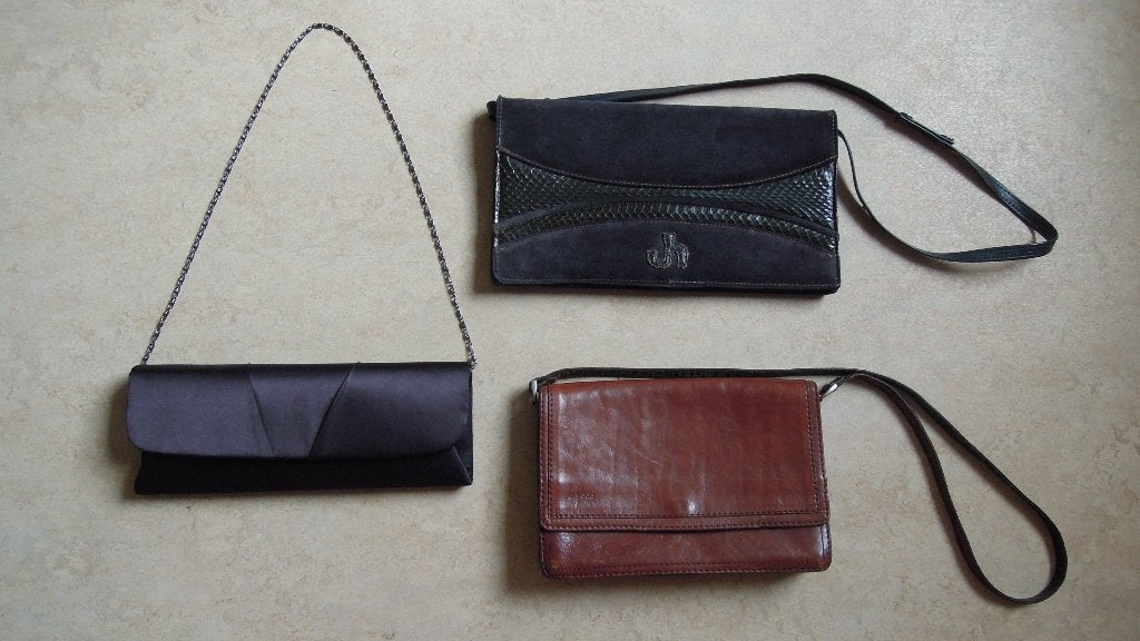 NIEUW avondtasje, 2 vintage leder schoudertassen, ceintuurs, Ophalen of Verzenden, Nieuw, Zwart, Avondtasje