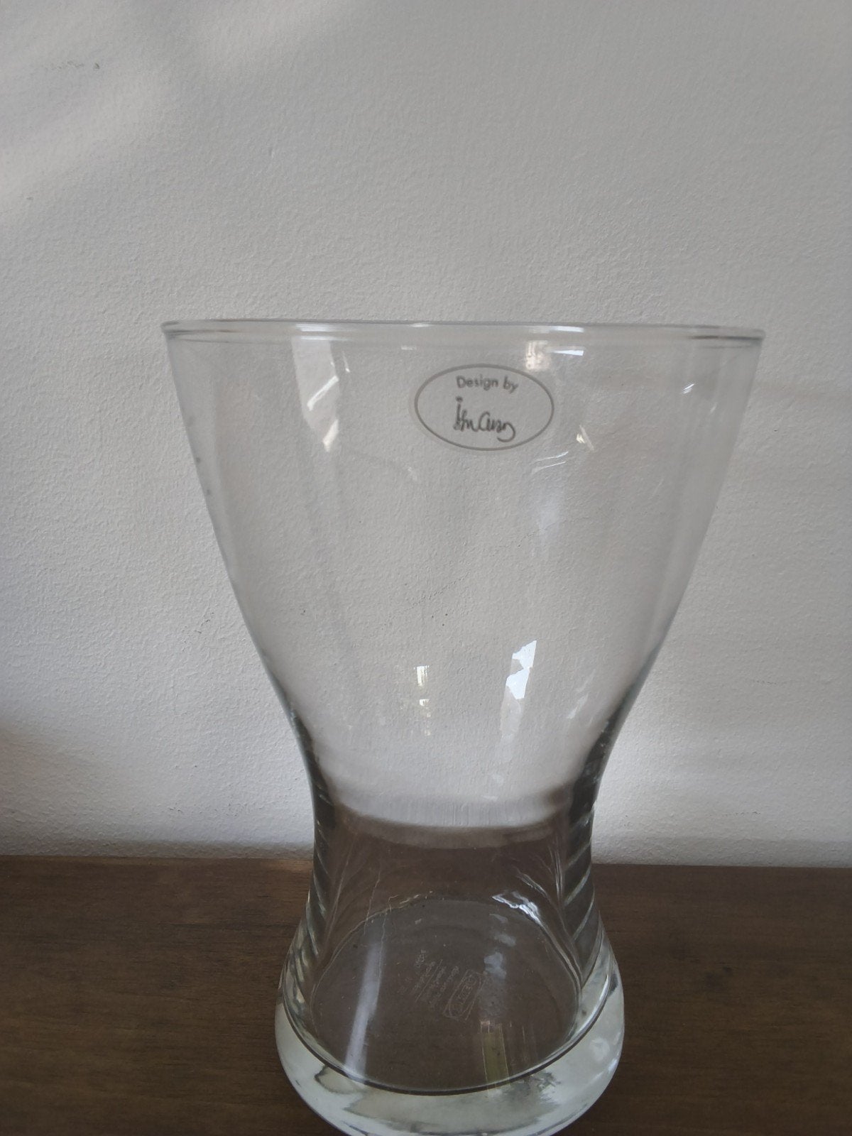 1 beau vase en verre blanc, Huis en Inrichting, Ophalen of Verzenden, Wit, Glas