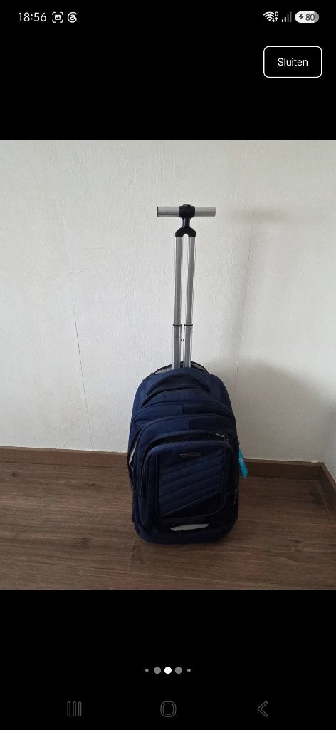 Trolley boekentas/schoolrugzak, Bijoux, Sacs & Beauté, Sacs | Cartables, Utilisé, Bleu, Enlèvement