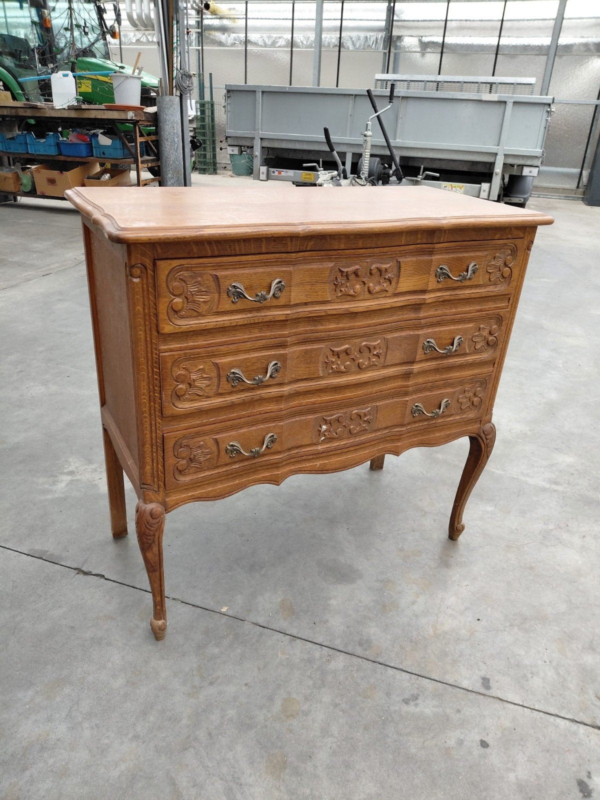 Belle commode/commode de caractère en chêne (3 tiroirs), 3 ou 4 tiroirs, 25 à 50 cm, Enlèvement ou Envoi, Moins de 100 cm