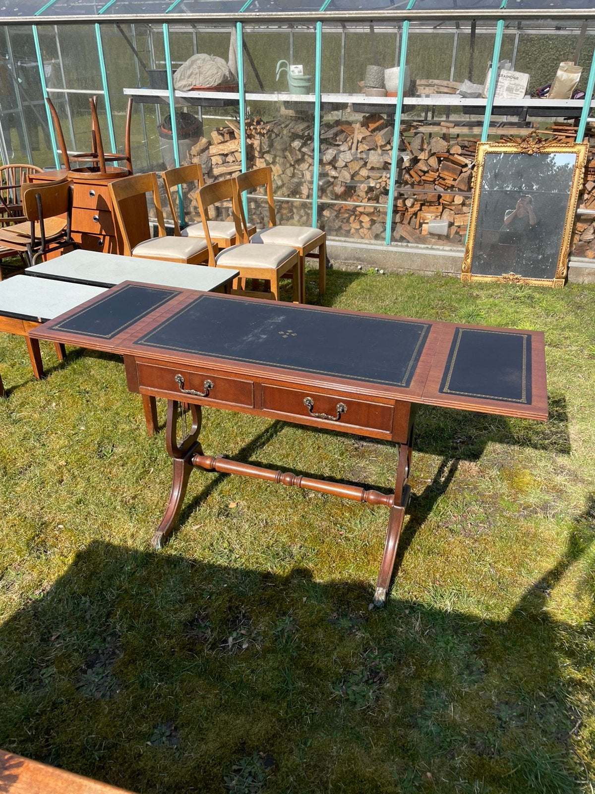 Antiek hangoor bureau, Antiek en Kunst, Antiek | Kantoor en Zakelijk, Ophalen