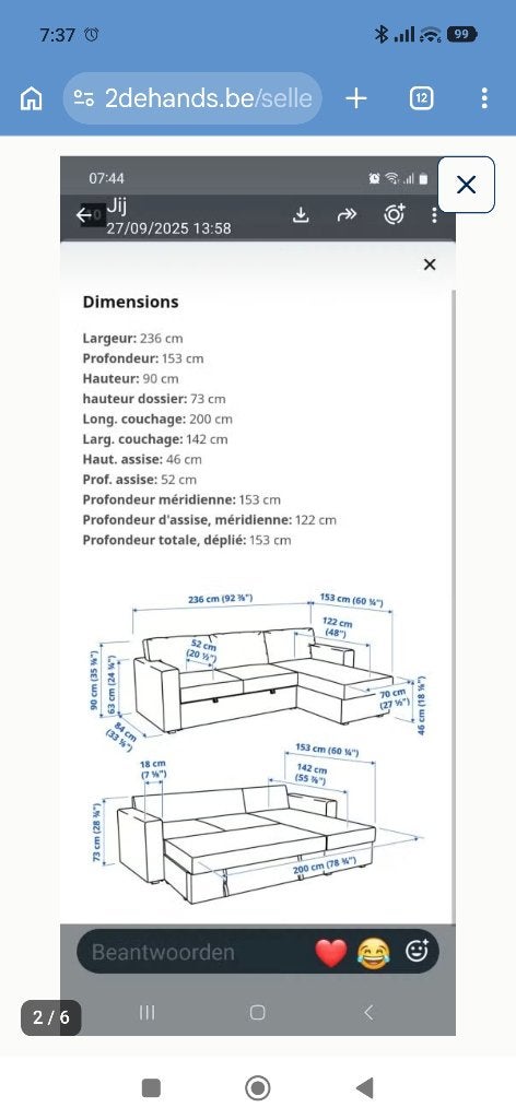 Toffe Slaapbank, Huis en Inrichting, Zetels | Zetels, Ophalen, Passend in elk interieur, 250 tot 300 cm, Hoekbank