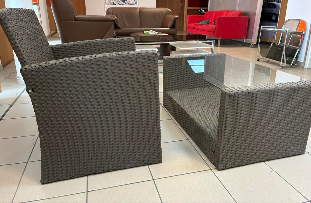 1lounge zetel met salontafel, Enlèvement, Comme neuf