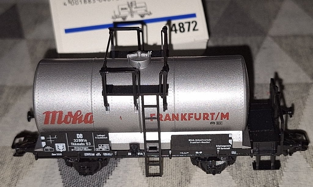 Märklin HO 4872 ketelwagen "Moha Frankfurt" van de DB, Ophalen of Verzenden, Zo goed als nieuw, Wagon, Märklin