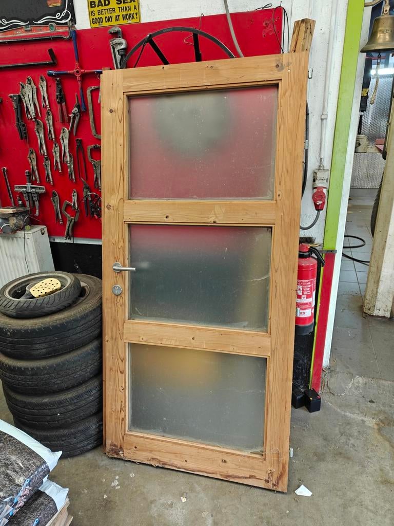 Tuin huis deur, Doe-het-zelf en Bouw, Deuren en Vliegenramen, Ophalen, Gebruikt, Glas, Buitendeur