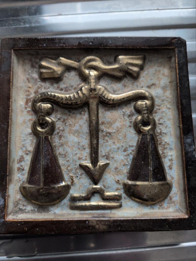 zodiak-tegel van Guérin (Libra/Weegschaal), Ophalen of Verzenden