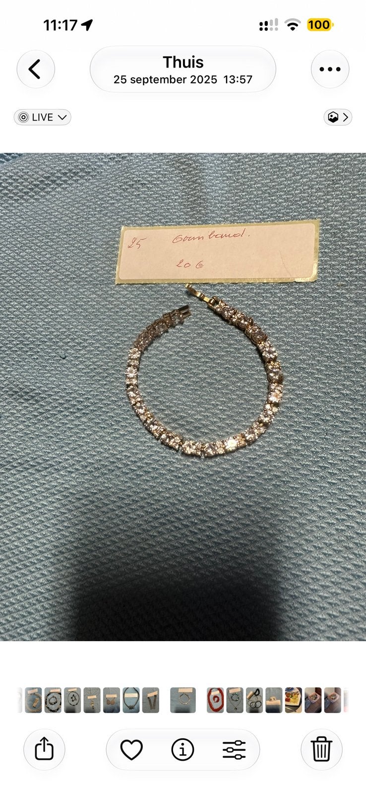 Armband, Ophalen, Gebruikt