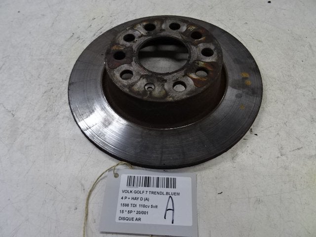 FREIN DISQUE ARRIÈRE Volkswagen Golf VII (AUA), Utilisé, Volkswagen