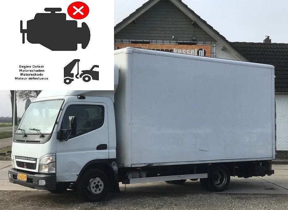 Mitsubishi Canter 3C13 3.0 DI 92 kW Bakwagen Koffer + klep M, Auto's, 4 cilinders, Bedrijf, 1975 kg, Blauw