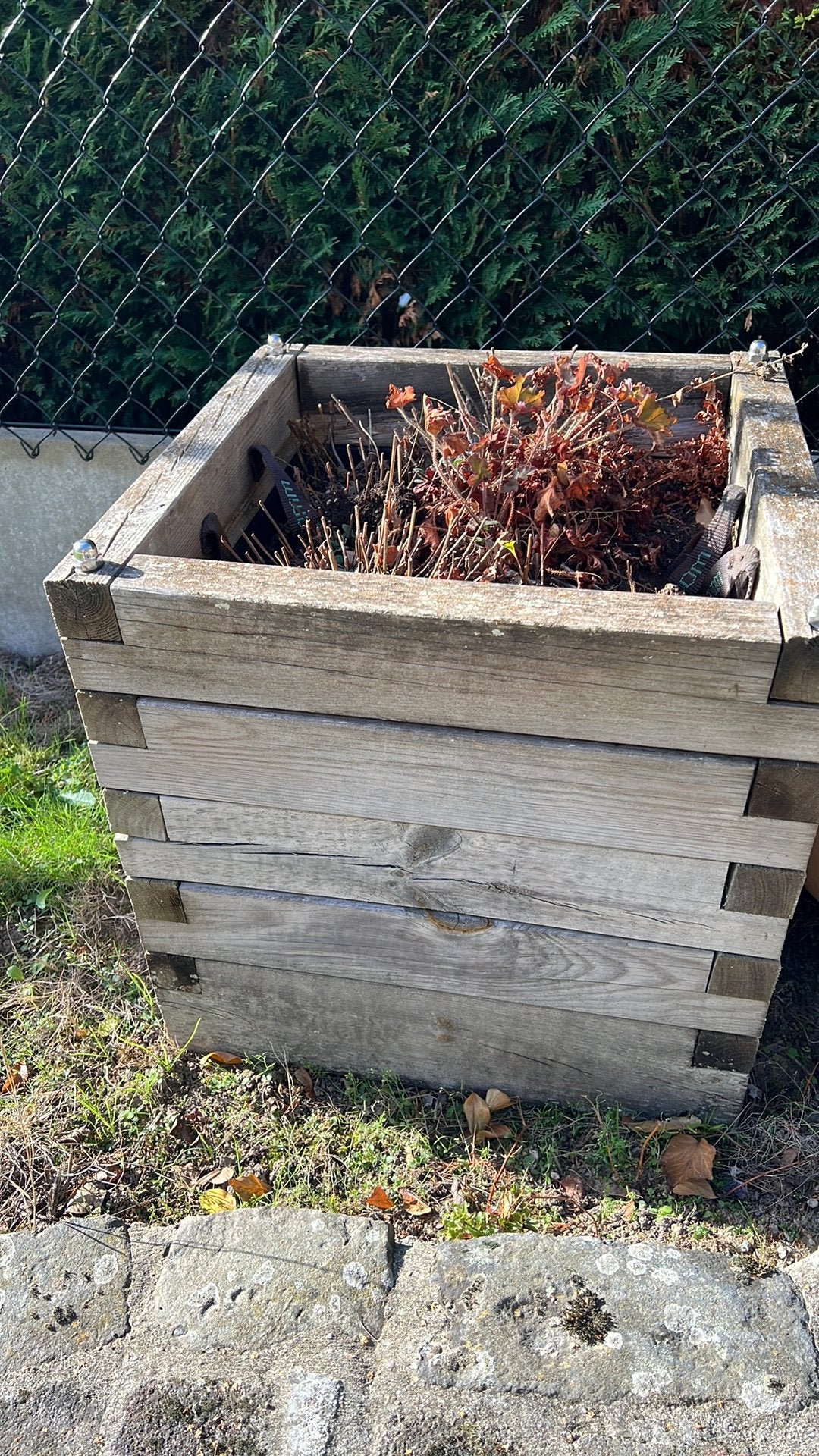 2 houten plantenbakken, Tuin en Terras, Ophalen, Gebruikt, Vierkant, Tuin