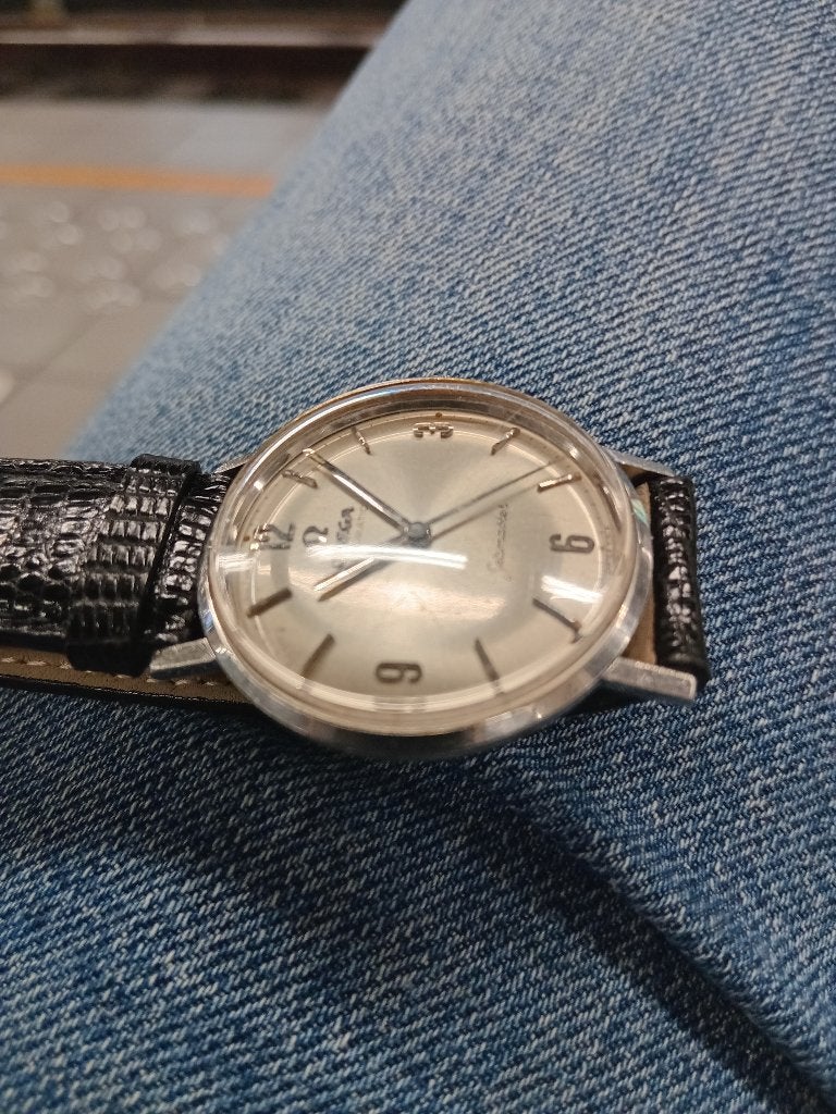 Omega seamasre, Montre-bracelet, Enlèvement ou Envoi, Cuir, Acier