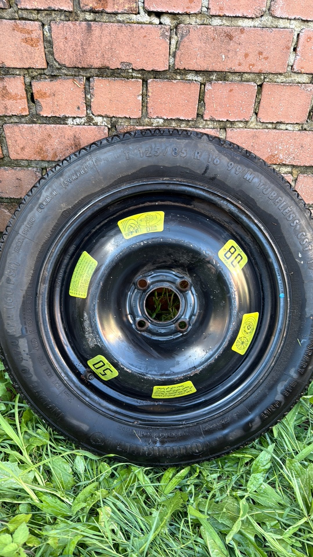Roue de secours 125/85/16, Enlèvement, Comme neuf