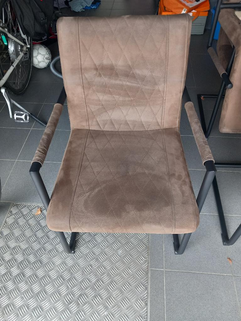 Eetkamerstoelen, Ophalen, Stof, Gebruikt, Bruin