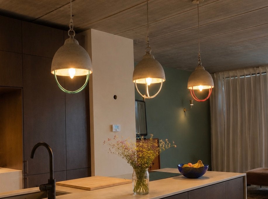 3 industriele look, design lampen, Enlèvement, Comme neuf, Métal, E14 (petit)