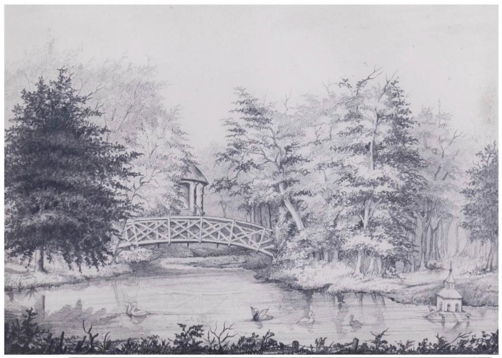 19e siècle vue sur le parc (crayon et graphite), Enlèvement