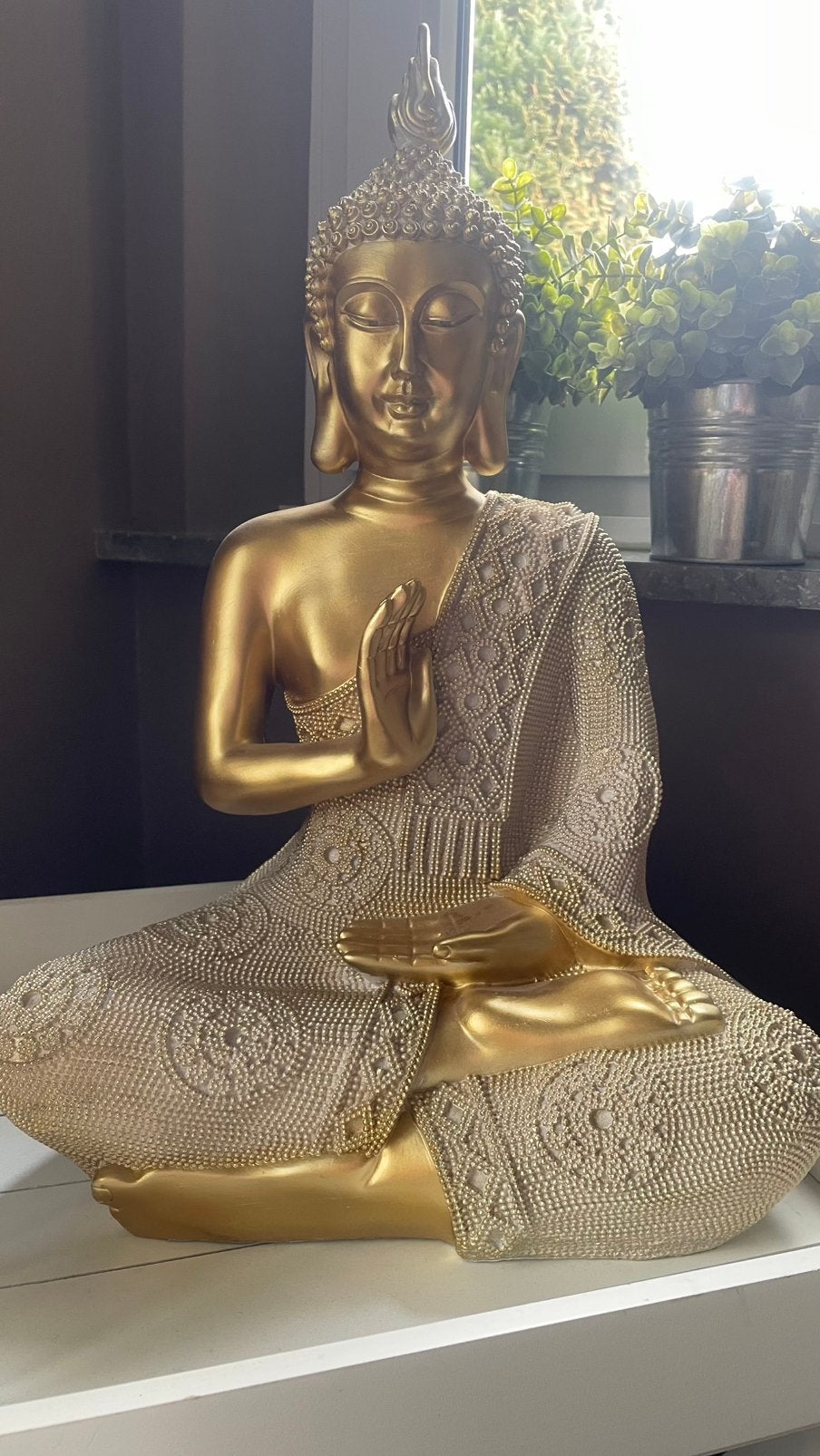 Boeddha buddha goud - Nieuwstaat, Huis en Inrichting, Woonaccessoires | Boeddhabeelden, Ophalen, Zo goed als nieuw
