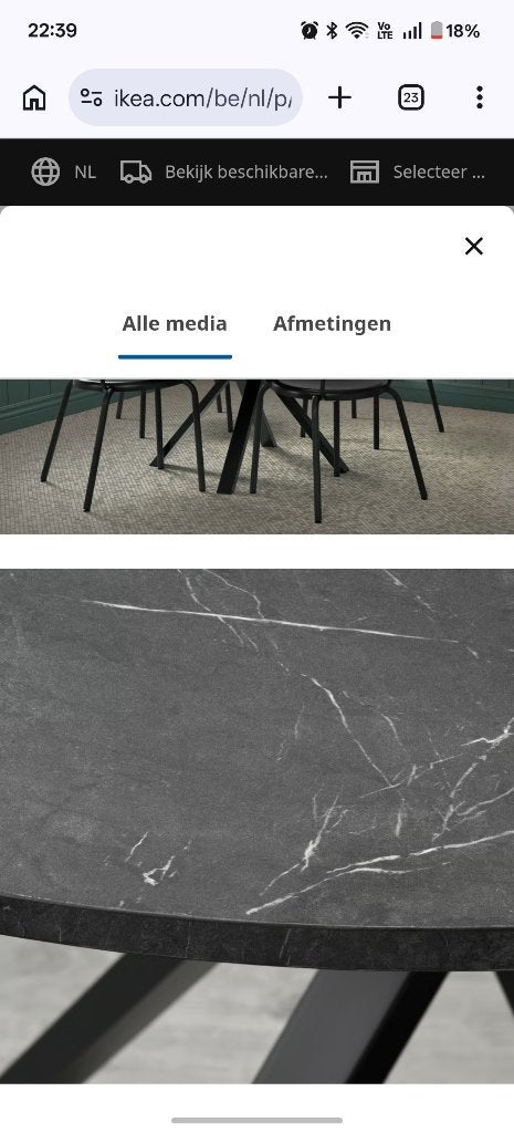 Tafel, Ophalen, Nieuw, Vier personen, Rond