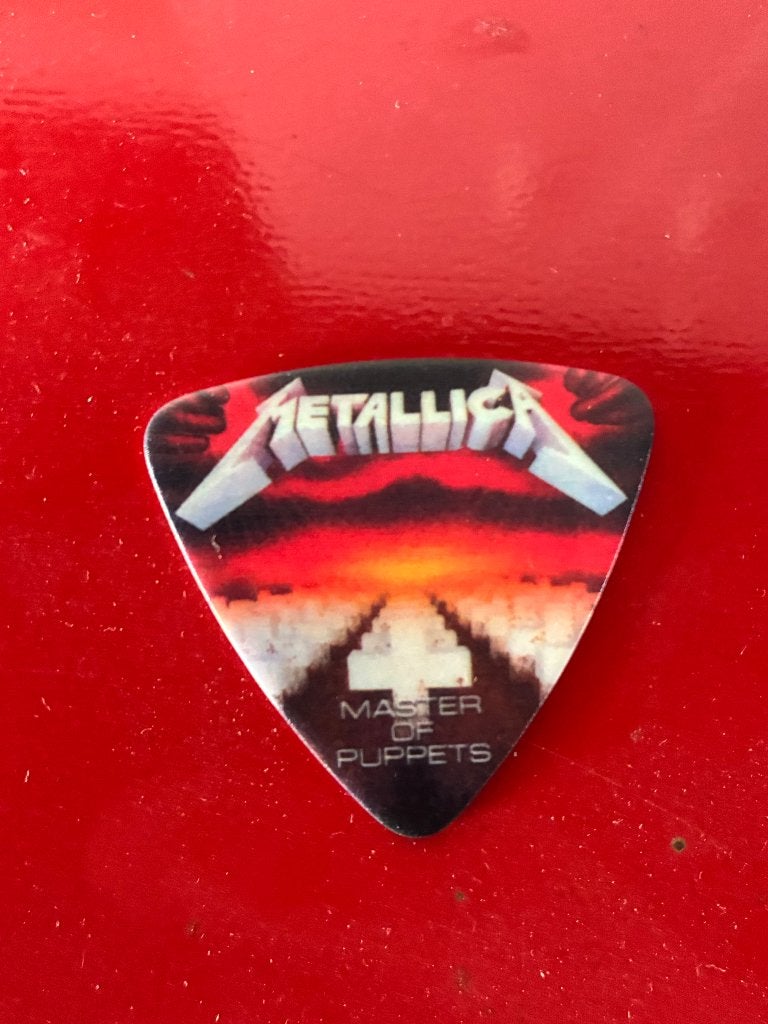 Metallica master of puppets 40th anniversary bass  plectrum, Ophalen of Verzenden, Zo goed als nieuw, Death metal, Album