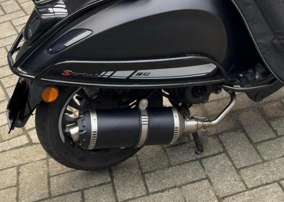 Euro4 Vespa sport uitlaat, Enlèvement, Comme neuf