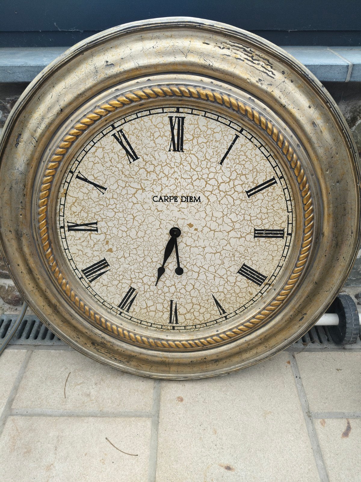 grande horloge, Maison & Meubles, Analogique, Enlèvement, Utilisé, Doré