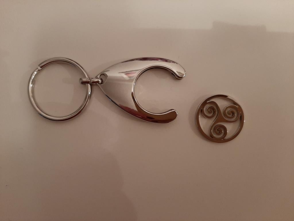 Sleutelhanger met winkelwagenmuntje - NIEUW, Collections, Pièces de caddie, Enlèvement