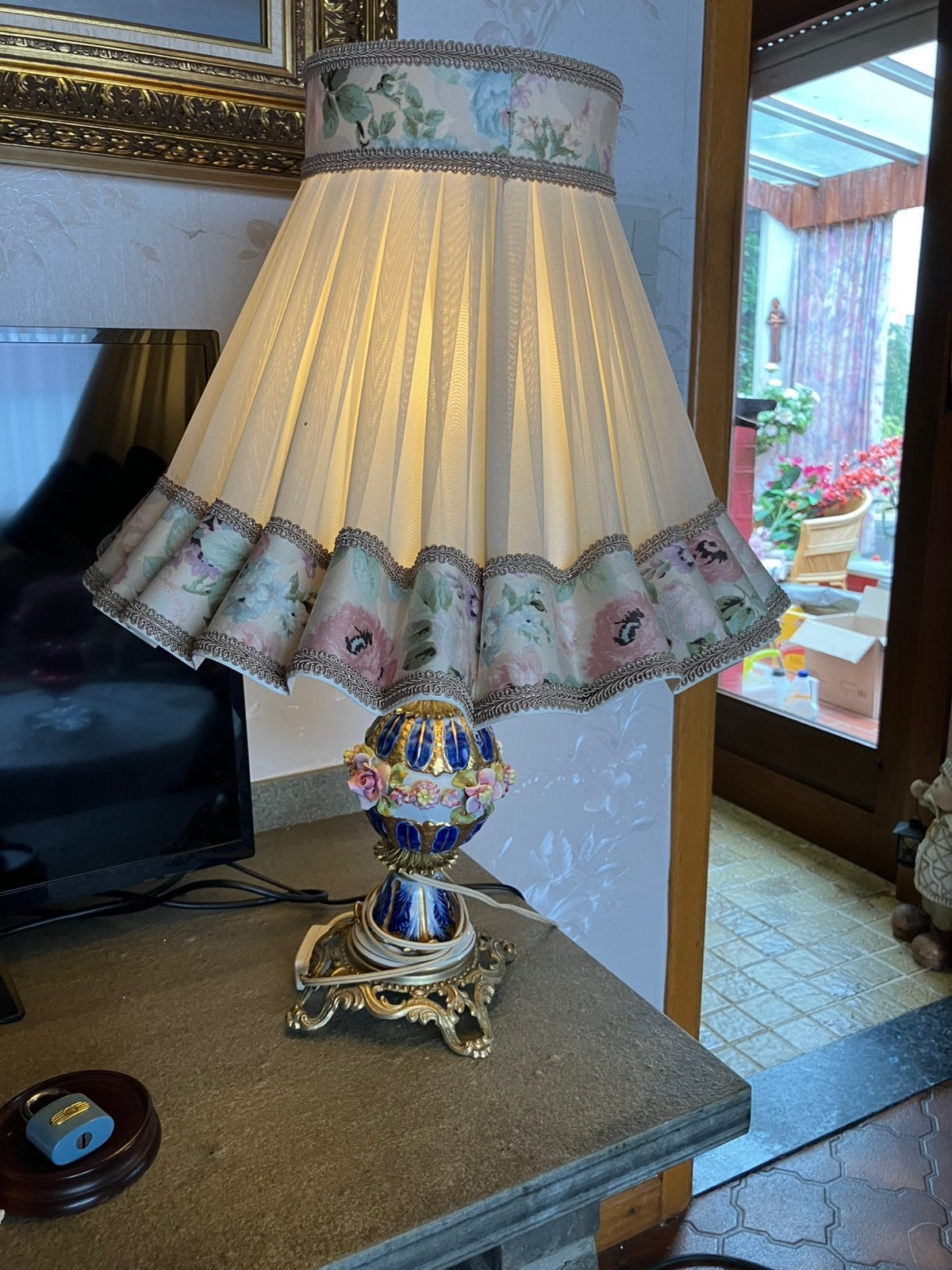 Prachtig werkende lamp sèvres stijl, Ophalen