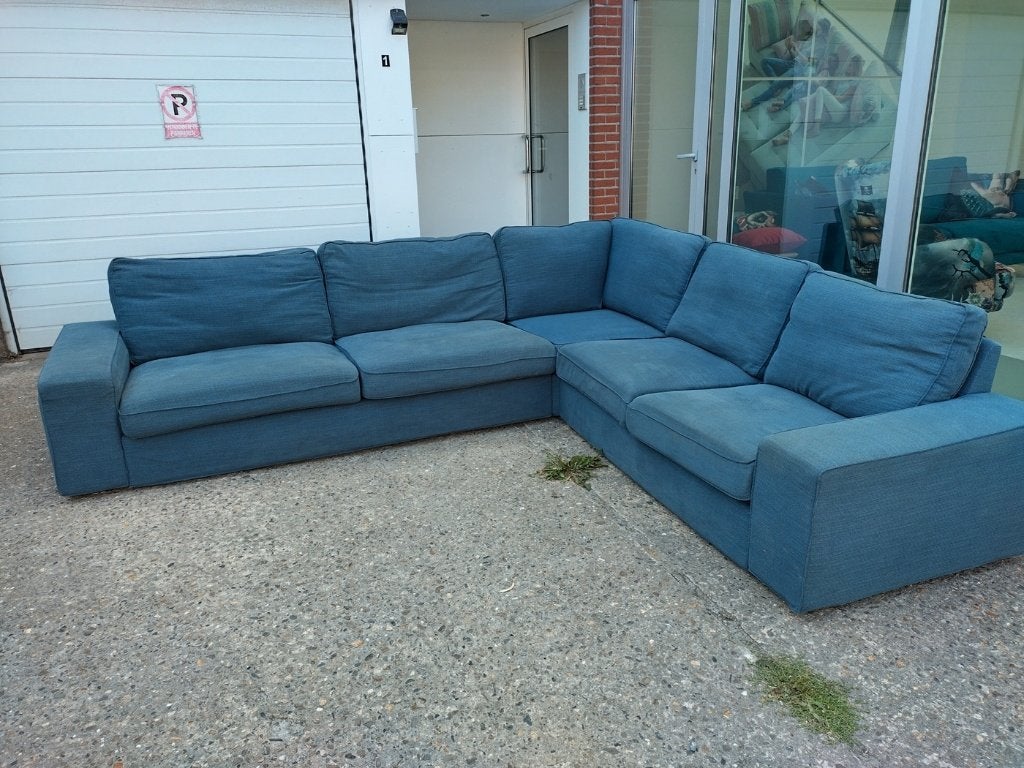 Hoeksalon gratis op te halen in Steenokkerzeel, Ophalen, 250 tot 300 cm, Gebruikt, Hoekbank