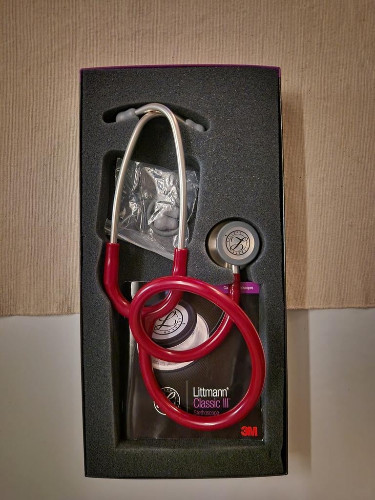 3M Littmann Classic III stethoscoop, bordeaux, Ophalen